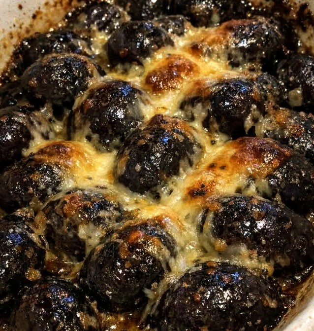 Cheesy Roasted Purple Potatoes