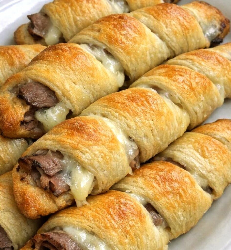 Roast Beef and Provolone Crescent Twists
