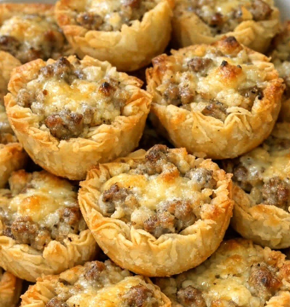 Sausage Cream Cheese Crescent Cups