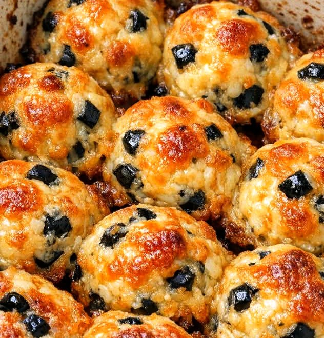 Low Carb Olive Cheese Bombs