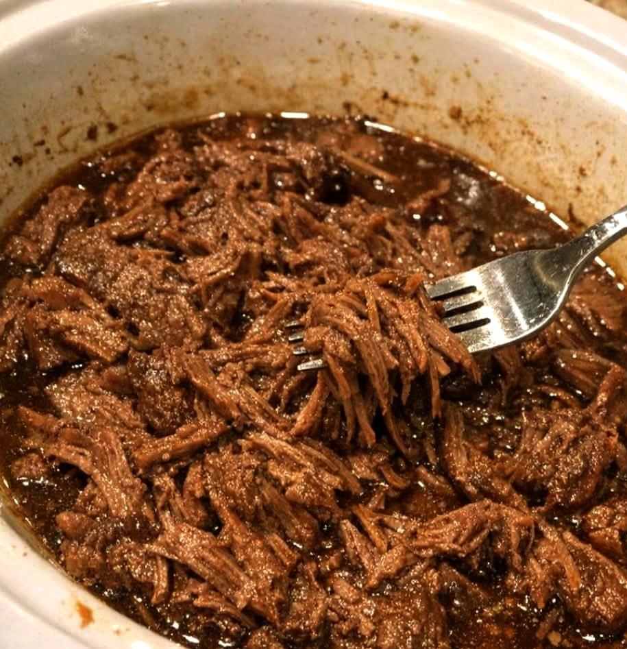 Slow Cooker Shredded Beef Brisket