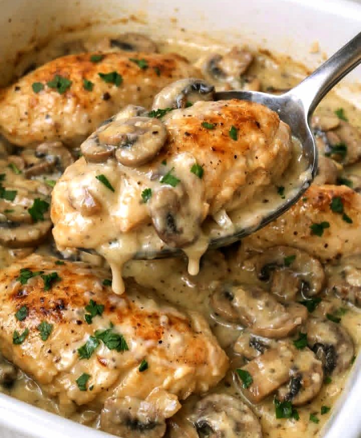 Chicken Casserole with Creamy Mushroom Sauce