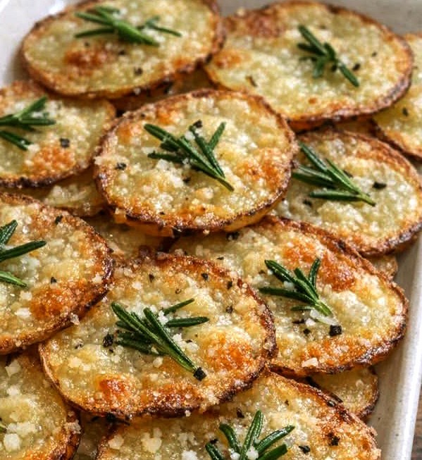Crispy Parmesan Rosemary Potato Wafers