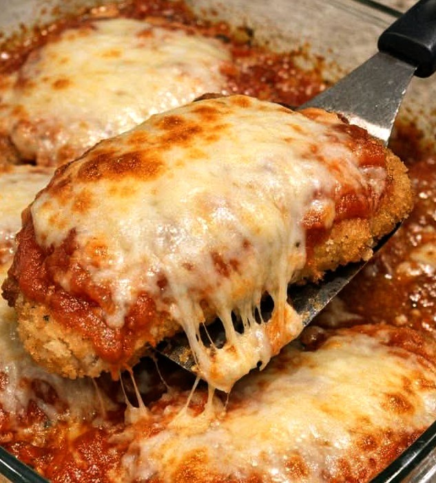 3 Ingredient Chicken Parmesan Casserole