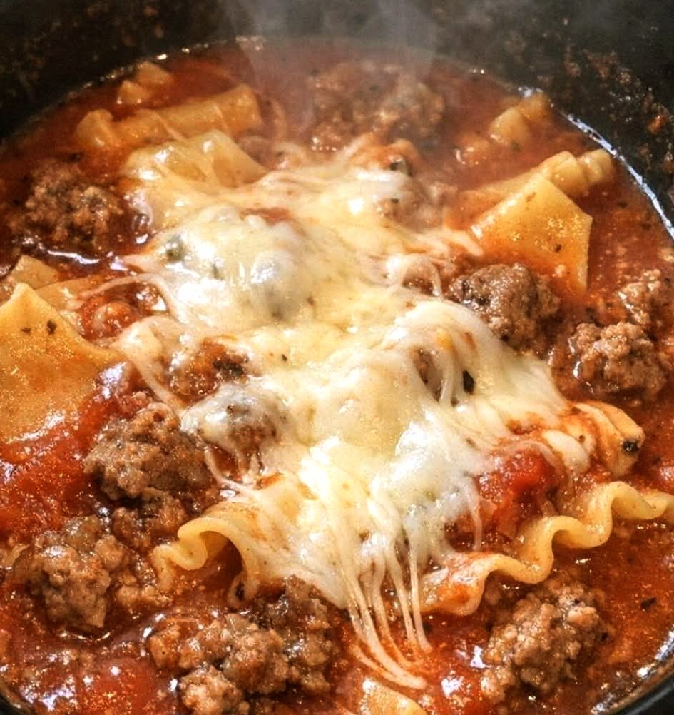 Slow Cooker 5 Ingredient Lasagna Soup