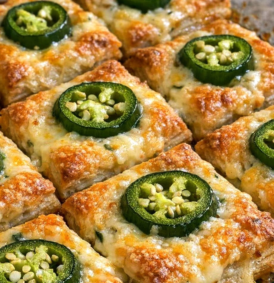 4 Ingredient Jalapeño Popper Squares
