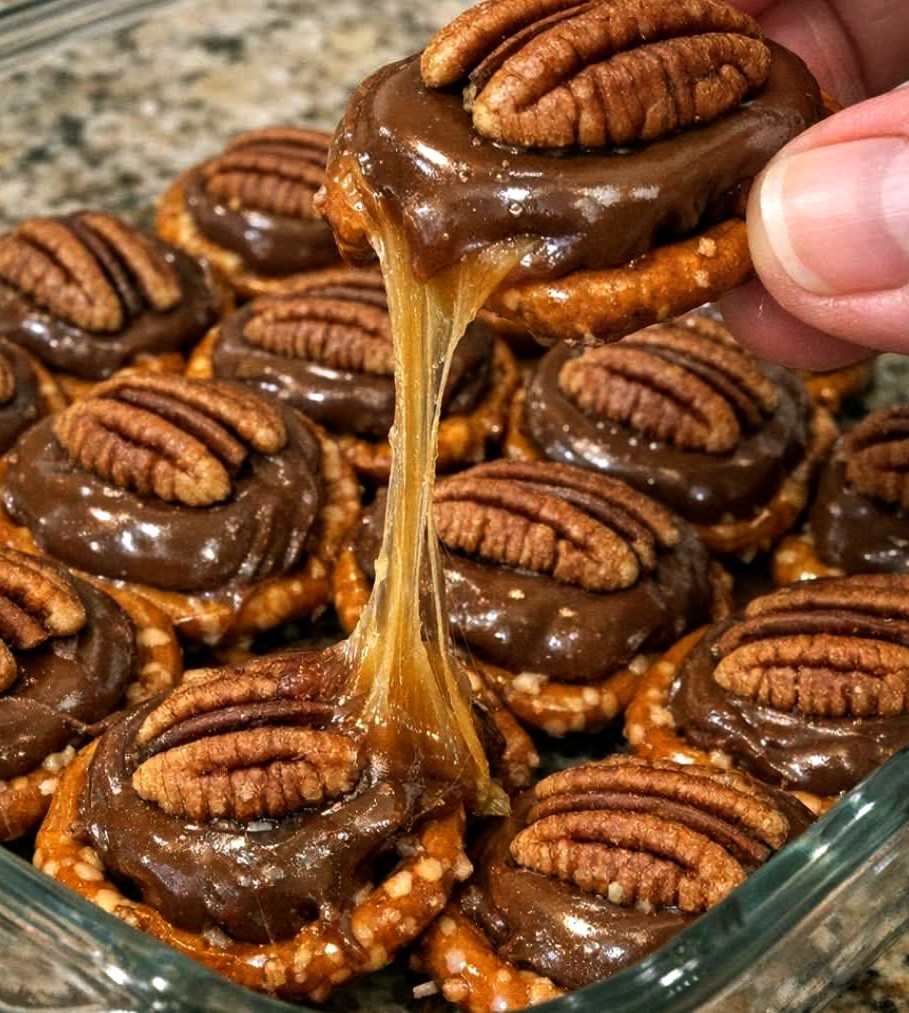3 Ingredient Rolo Pretzel Bites