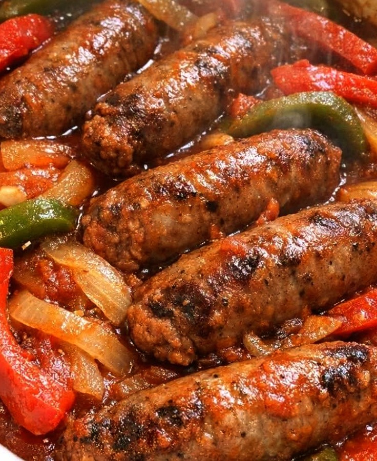 Slow Cooker Sausage and Peppers